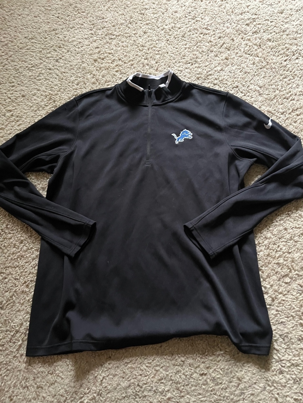Nike Golf Detroit Lions Black Pullover Sweatshirt Size Large